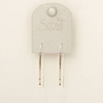 Scout Miyuki Thread Earrings - Pewter Silver