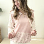 Floral Mixed Media Lightweight Hoodie - The Nines