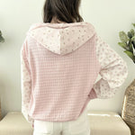 Floral Mixed Media Lightweight Hoodie - The Nines