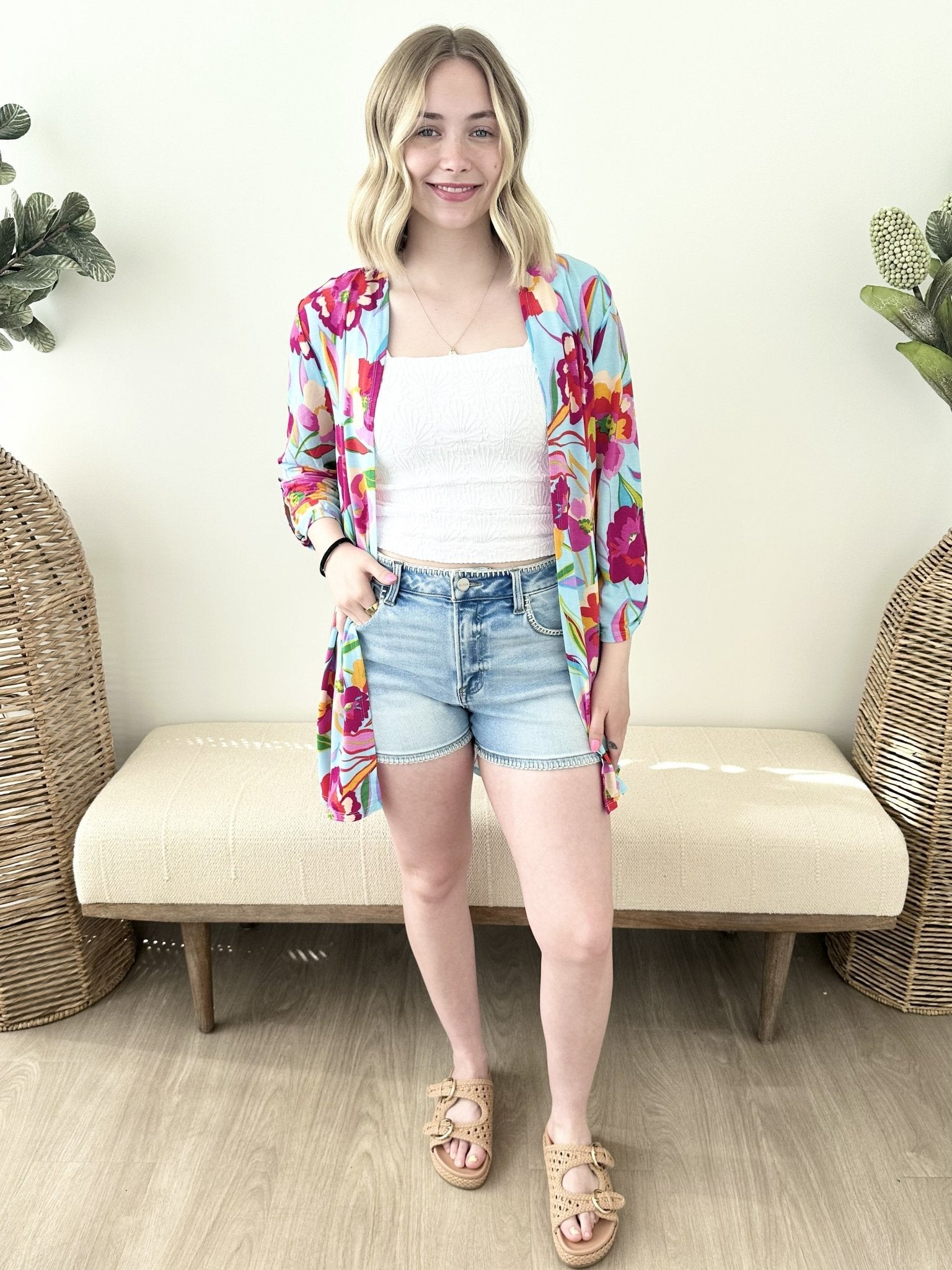 Sweet Petals Cuffed Cardigan - The Nines