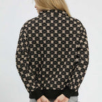 Black Textured Knit Quarter Zip - The Nines
