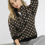 Black Textured Knit Quarter Zip - The Nines