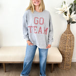 "Go Team" Gingham Patchwork Crew - The Nines