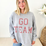 "Go Team" Gingham Patchwork Crew - The Nines
