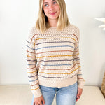 Multicolored Striped Crochet Sweater - The Nines