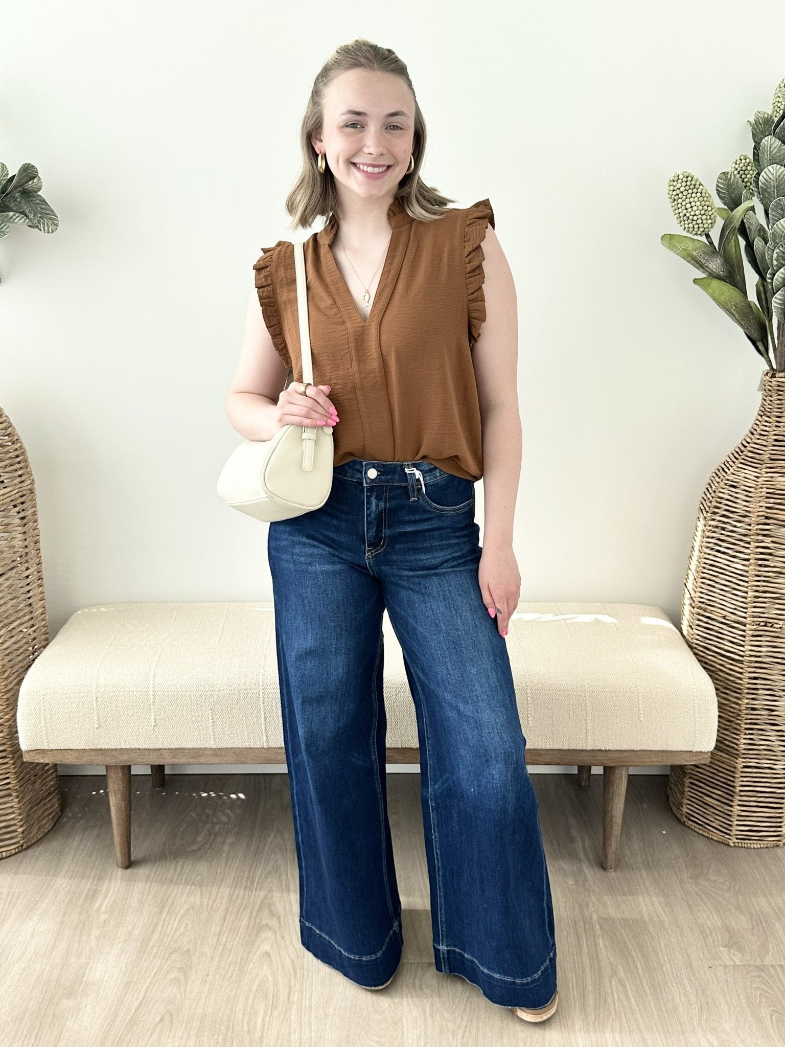 Frilled Crinkle Top - The Nines