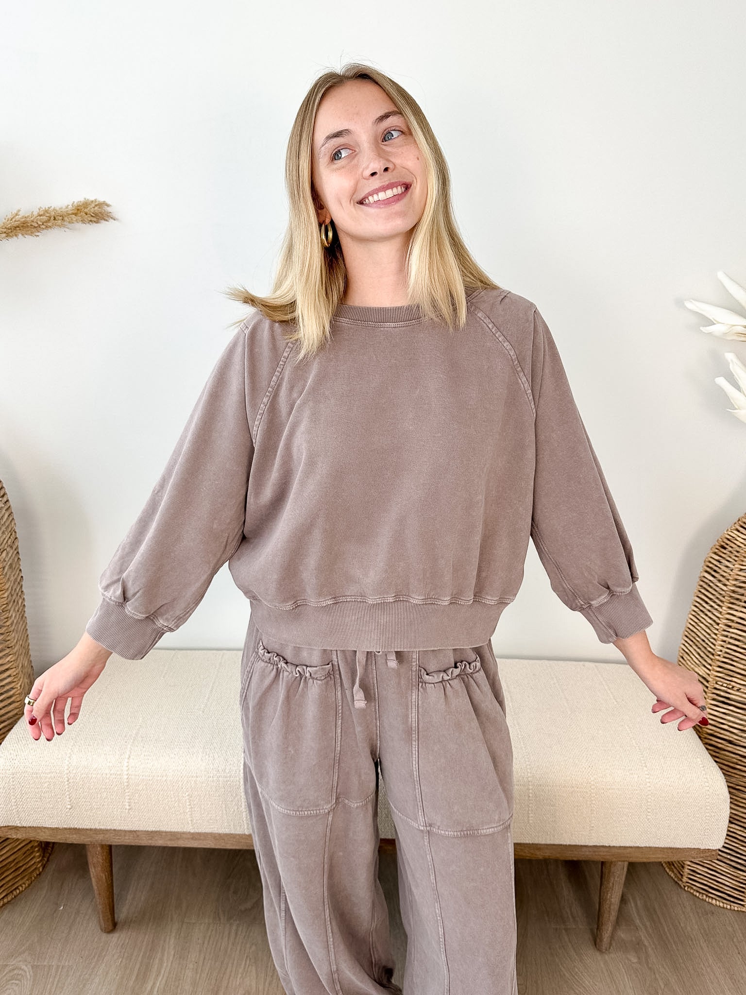 Mineral Wash 1/2 Sleeve Top - 2 colors!