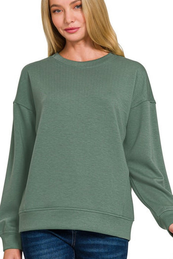 Hunter Green Scuba Round Neck Sweatshirt