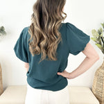 Frilled Bubble Sleeve Top - The Nines