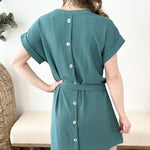 Taylor Tie Waist Dress Dark Sage - The Nines