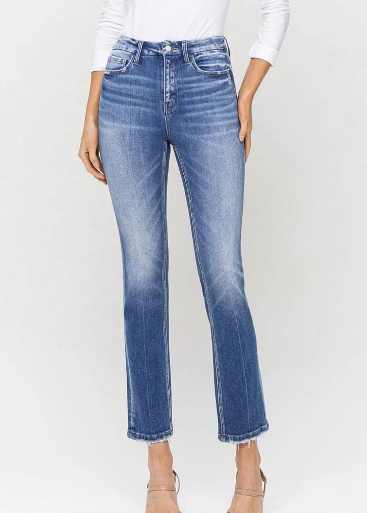 Flying Monkey High Rise Poised Slim Straight Jeans - FINAL SALE! - The Nines