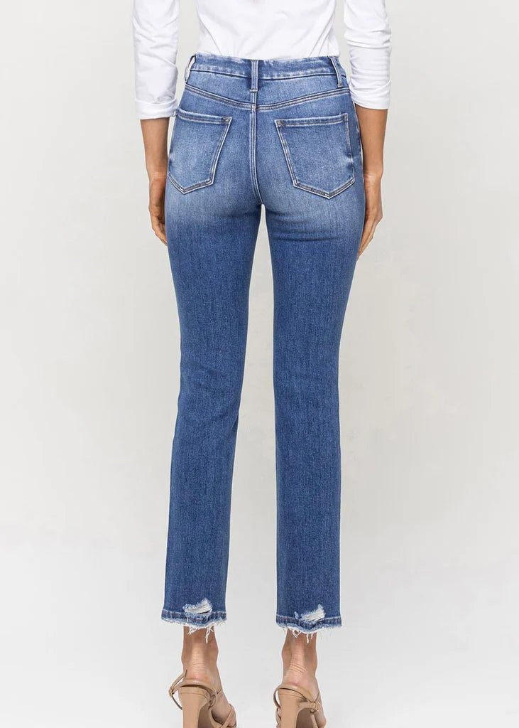 Flying Monkey High Rise Poised Slim Straight Jeans - FINAL SALE! - The Nines
