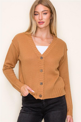 Golden Waffle Textured Cardigan