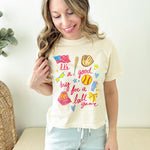 "It's A Good Day For A Ball Game" Crop Tee - The Nines