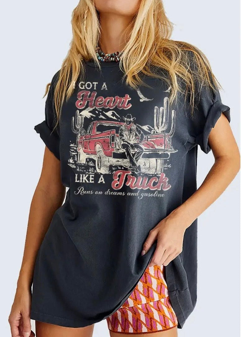 Heart Like A Truck Oversized Tee - The Nines