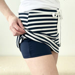 Navy Striped Skort - The Nines