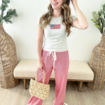 Red & White Striped Wide Leg Pant - The Nines