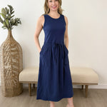 Ribbed Tank Dress with Pockets - The Nines