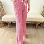 Red & White Striped Wide Leg Pant - The Nines