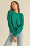 Ribbed Sleeve Sweaters - 2 Colors!