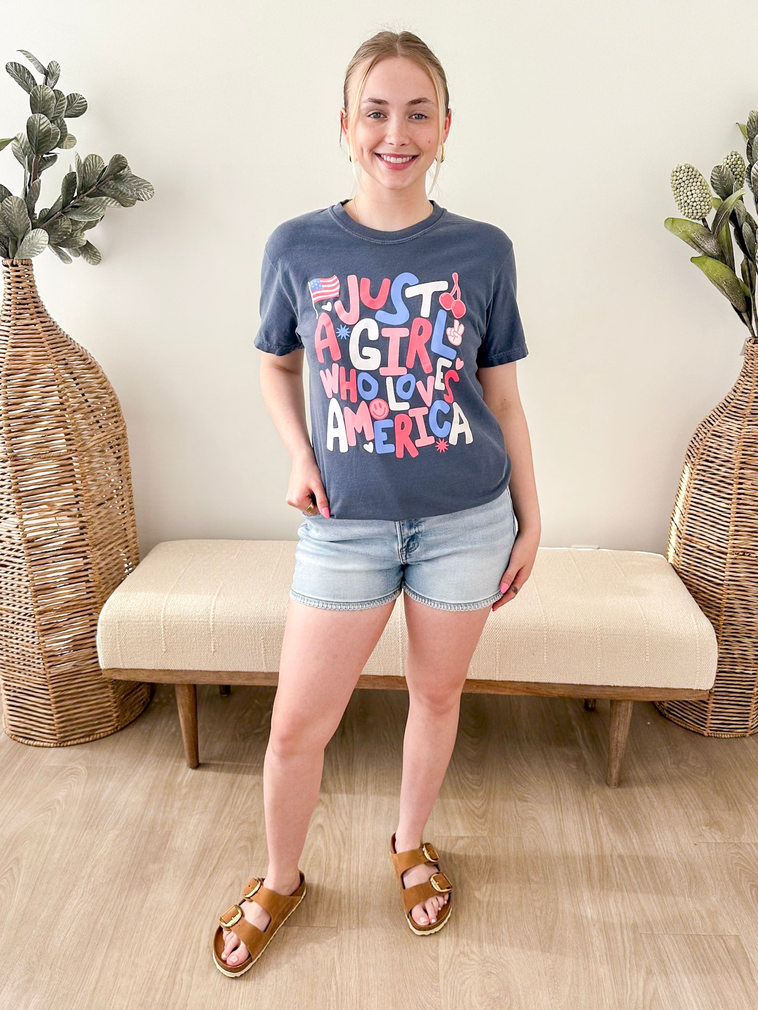 "Just a Girl Who Loves America" Tee - The Nines
