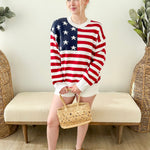 Stitched USA Flag Sweater - The Nines