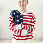Stitched USA Flag Sweater - The Nines