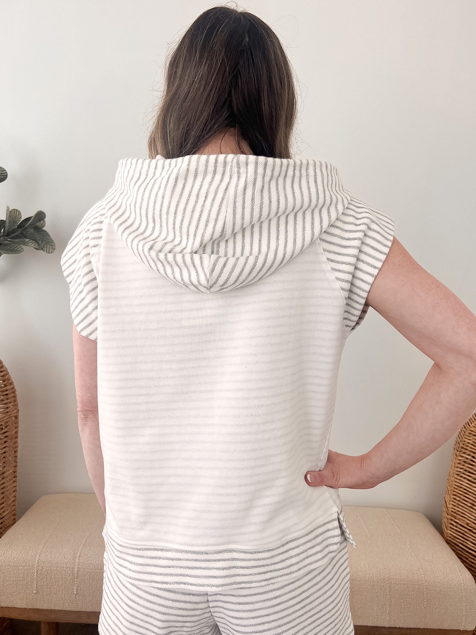 Striped Terry Hoodie Top - 2 colors! - The Nines