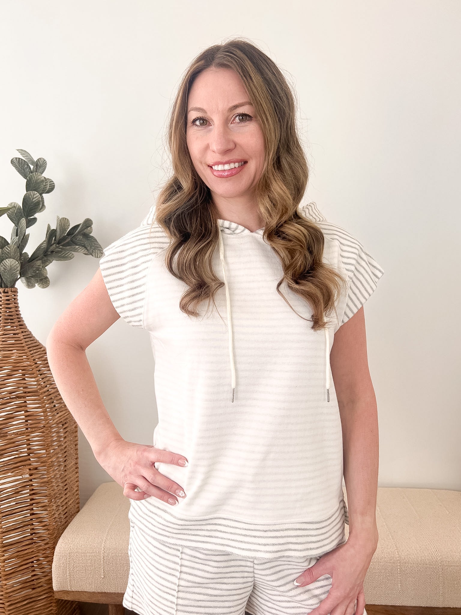 Striped Terry Hoodie Top - 2 colors! - The Nines