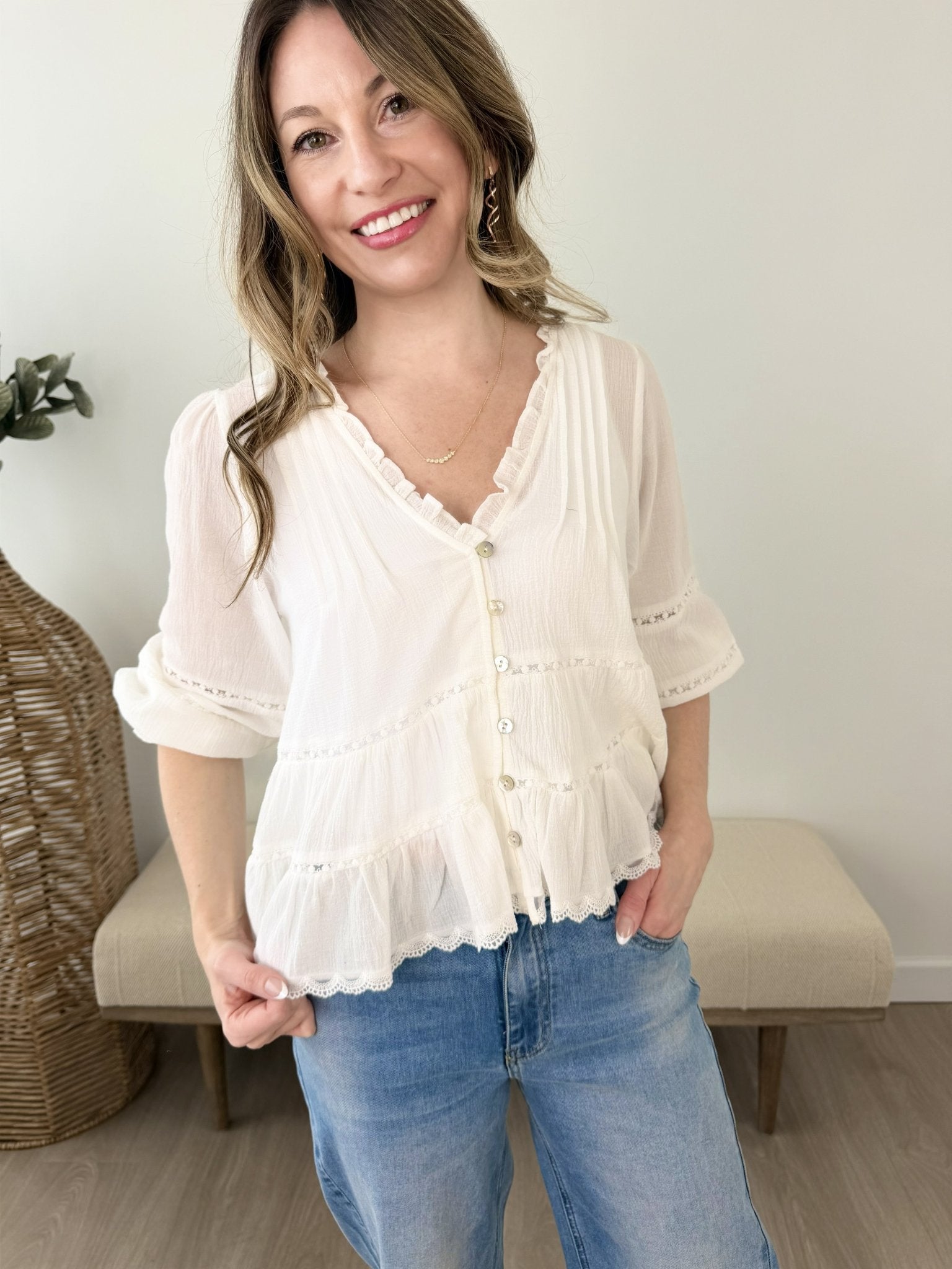 Alyssa Woven Top - The Nines