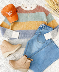 Thanksgiving Ready Colorblock Sweater