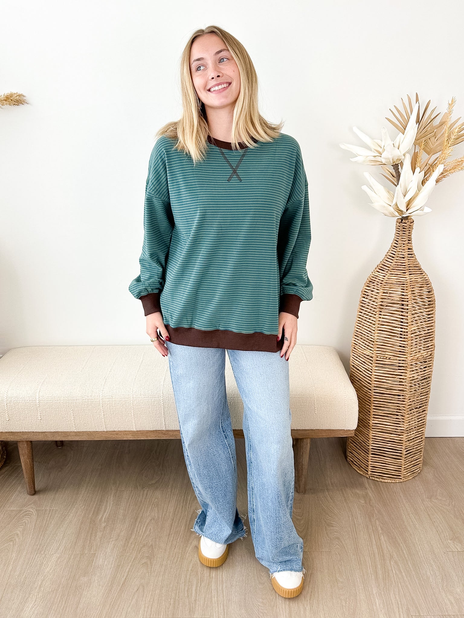Cozy Days Stripe Top - The Nines