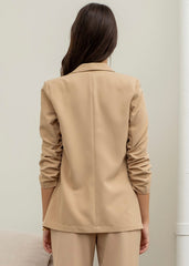 Like A Boss Ruched Sleeve Blazer - 5 Colors!