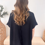 Ribbed Oversized Cuff Sleeve Tee - The Nines