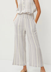 By The Bay Striped Gauze Cropped Pants - 3 Colors!
