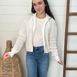 White Open Knit Jacket - The Nines