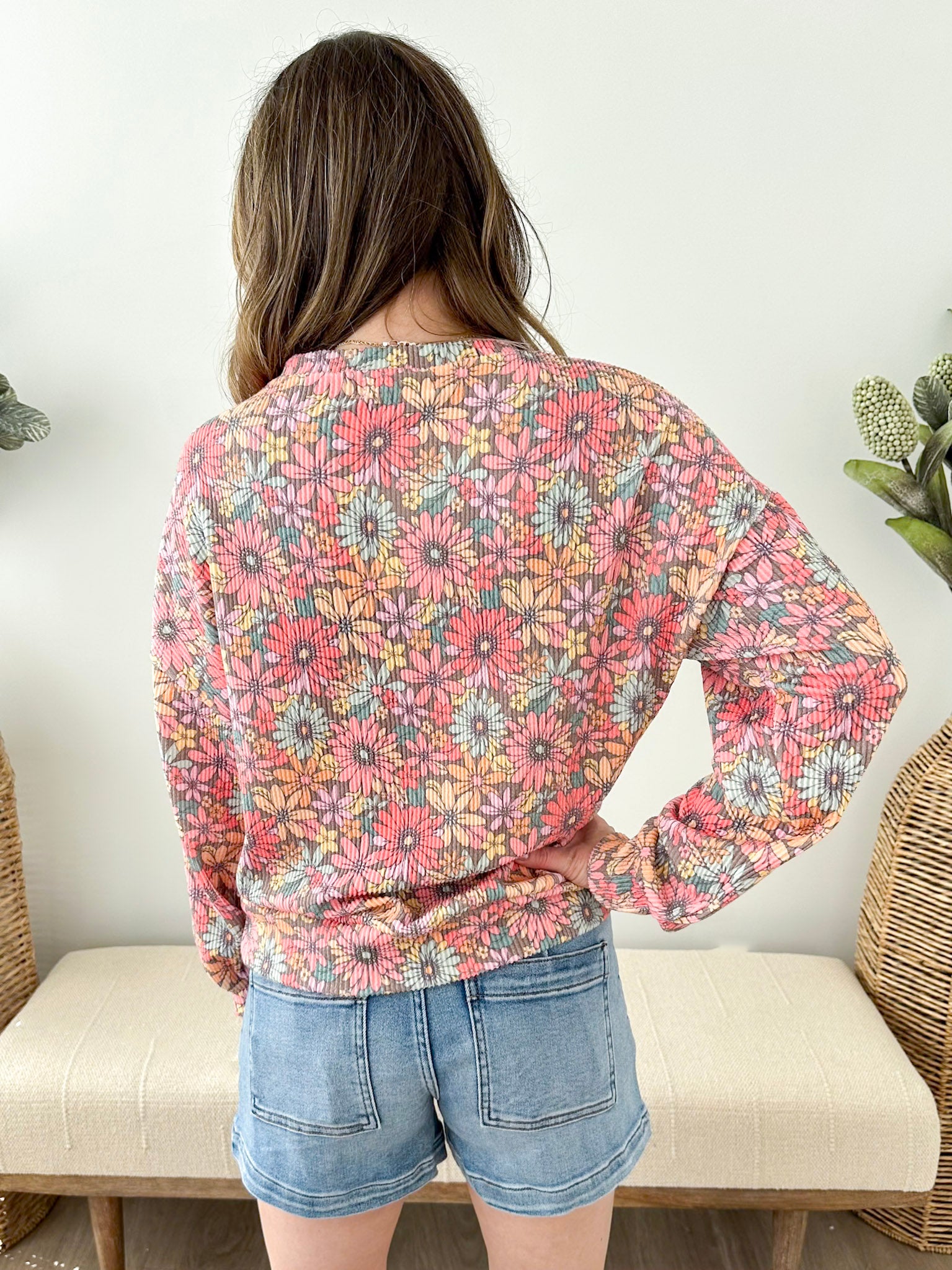 Vintage Floral Pocket Pullover - The Nines