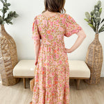 Vintage Boho Tiered Midi Dress - The Nines