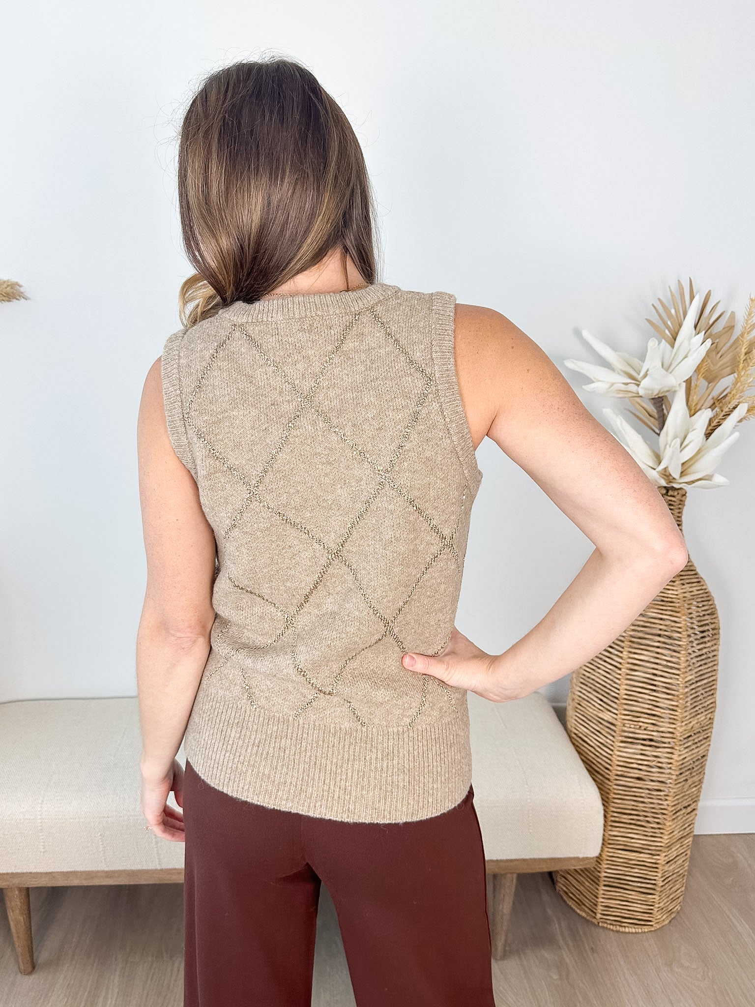 Uptown Argyle Sweater Vest - The Nines