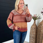 New Adventure Striped Vneck Sweaters - 2 Colors! - The Nines