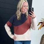 Colorblock Mock Sweater Tops - 2 Colors! - The Nines