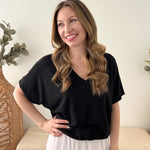 Lightweight Double V Dolman Top - The Nines