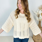 Shimmer Open Knit Sweater - The Nines
