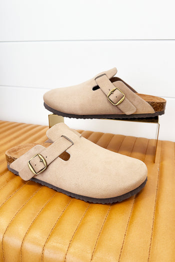 Regis Light Taupe Slip On Clog