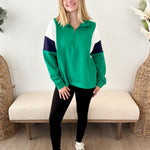 Colorblock Half Zip Sweatshirt - The Nines