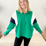 Colorblock Half Zip Sweatshirt - The Nines
