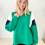 Colorblock Half Zip Sweatshirt - The Nines