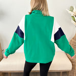 Colorblock Half Zip Sweatshirt - The Nines