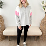 Colorblock Half Zip Sweatshirt - The Nines