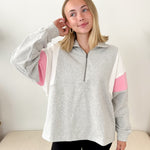 Colorblock Half Zip Sweatshirt - The Nines